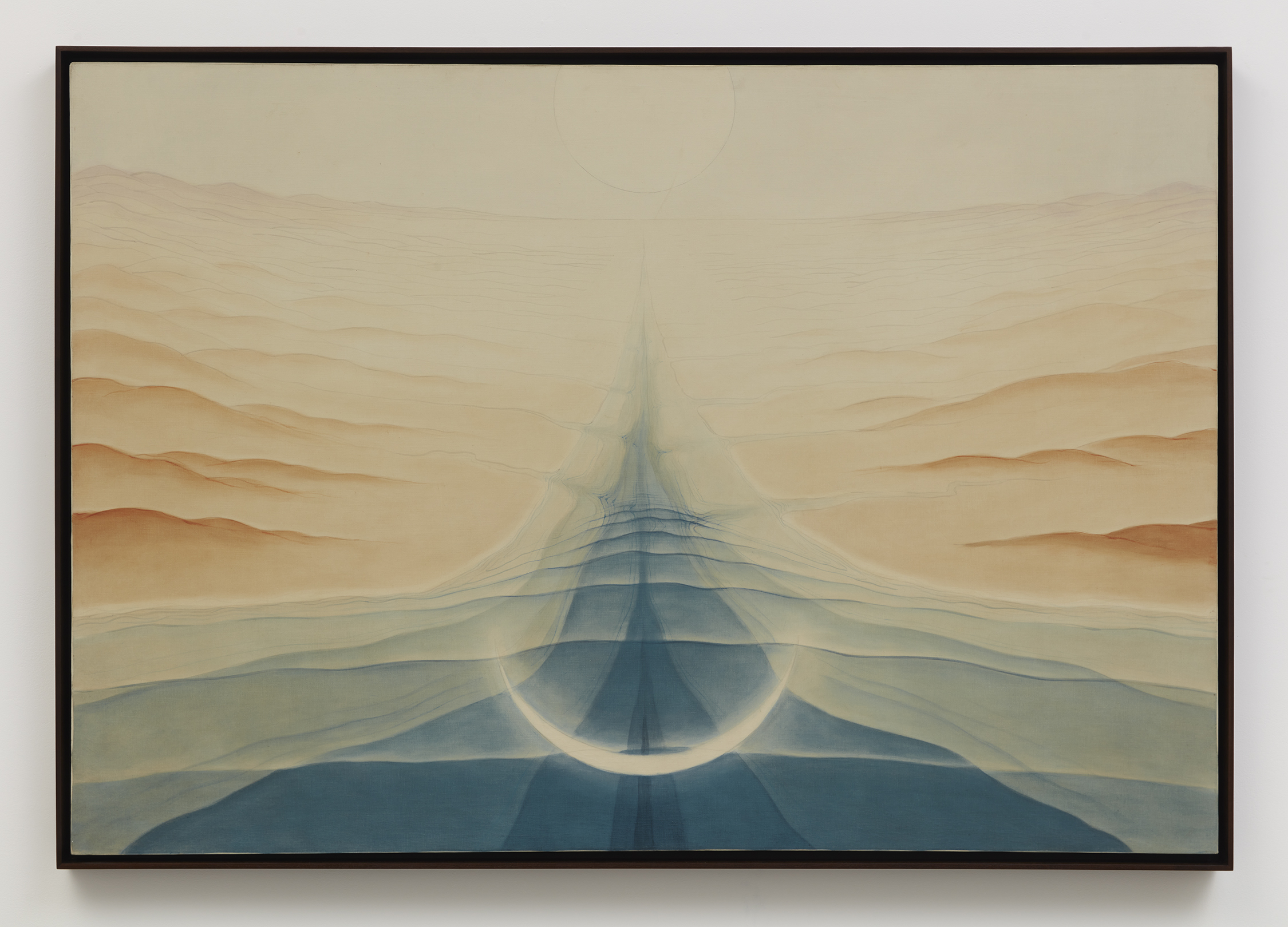 Gerhardt Liebmann, <i>Dialogue of Land and Sea</i>, 1979. Acrylic on canvas 39 3/4 x 58 in (101 x 147.3 cm)